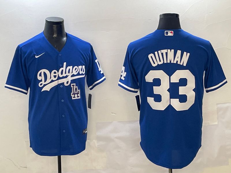 Men Los Angeles Dodgers #33 Outman Blue Game 2025 Nike MLB Jersey style 10->los angeles dodgers->MLB Jersey